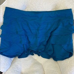 Ideology Blue Ruffle Layered Skirt Teal xxl